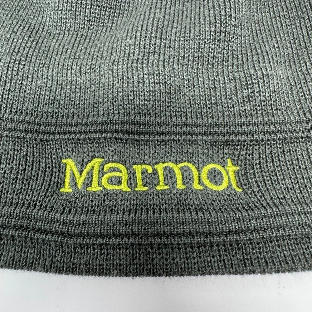 Marmot Fleece Beanie Winter Hat Skull Cap Gray Men's O/S